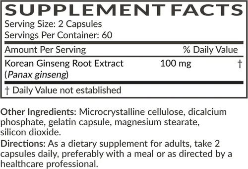 Vista 6 de Futurebiotics Coreano Panax Ginseng Energía, memoria y apoyo para la salud cerebral, sin OMG, 120 cápsulas