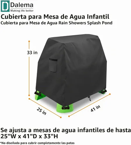 Vista 2 de Cubierta para mesa de agua para niños, resistente al aire libre, 600D, impermeable, anti-UV, a prueba de polvo, para niños, compatible con Step2
