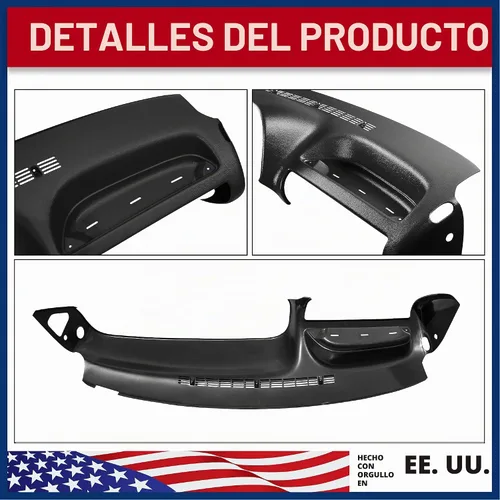 Vista 5 de Cubierta para salpicadero compatible con SUV y camionetas GM 95-96 en color negro, tapa de plástico moldeado duro para salpicadero