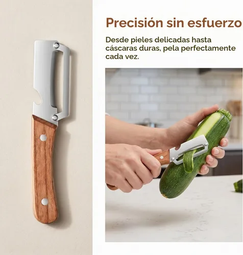 Vista 4 de 2 peladores de verduras multifuncionales 2 en 1, pelador de frutas 2 en 1 y abridor de botellas, resistente y duradero, adecuado para papas