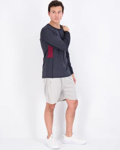 Vista 4 de Paquete de 4unidades camisetas Dry-Fit de manga larga para hombre que absorben la humedad, con protección solar ultravioleta, camiseta deportiva