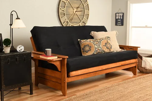 Vista 13 de Kodiak Furniture Futón Phoenix con colchón de tela canadiense en marrón/Barbados