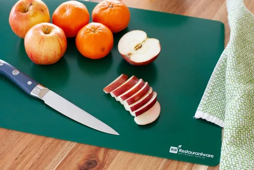 Vista 3 de Restaurantware RW Base - Tablas de cortar flexibles de 18 x 12 pulgadas, 1 incluye 4 alfombrillas de corte para cocinar, aptas para lavavajillas