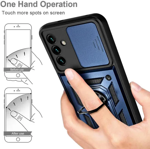Vista 2 de NZND Funda para Samsung Galaxy A13 5G con protector de pantalla de vidrio templado (cobertura máxima), cubierta de cámara, protección de cuerpo