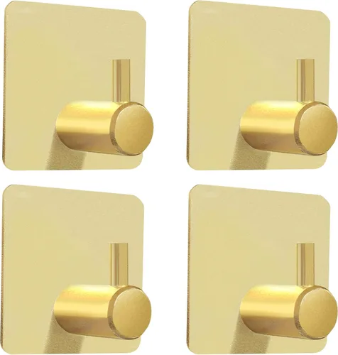 Vista 11 de Ganchos adhesivos negros, paquete de 4 ganchos de pared resistentes, ganchos adhesivos impermeables para colgar toallas, llaves, abrigos, sombreros