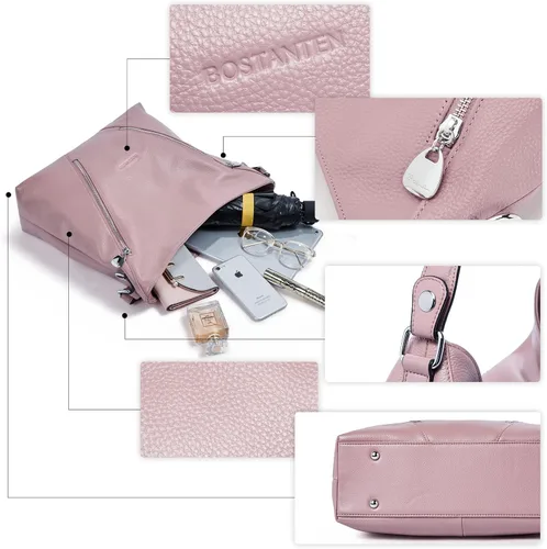 Vista 6 de BOSTANTEN Bolso de cuero para mujer, diseño de bolsos de hombro, Hobo