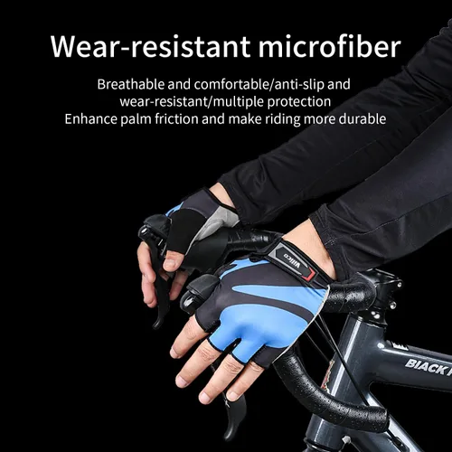 Vista 2 de Guantes de ciclismo sin dedos para hombres y mujeres guantes de bicicleta para hombres Accesorios de bicicleta de ciclismo, guantes para bicicleta