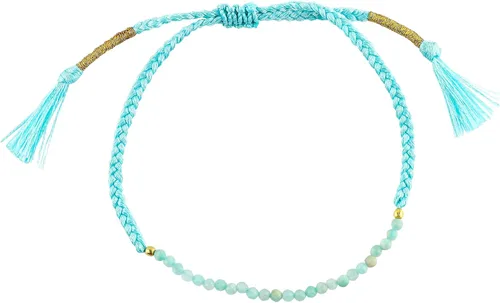 Vista 46 de Thecraftman - Pulsera trenzada de cuentas naturales, cristales energéticos, regalo para ella, pulsera de protección de hilo trenzado de mano