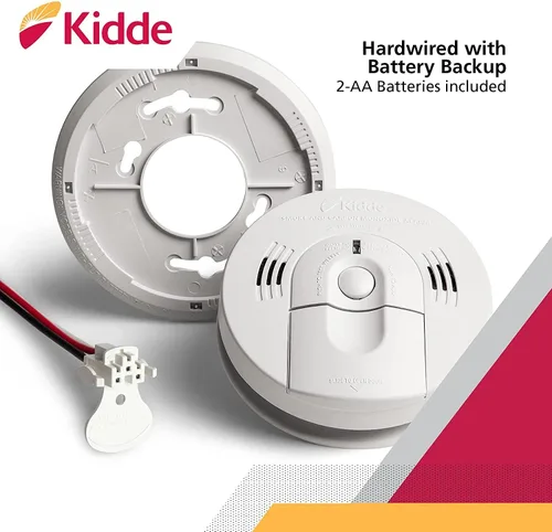 Vista 7 de Kidde Detector de humo y monóxido de carbono con cableado, respaldo de batería, interconectable, indicadores de luz de advertencia LED