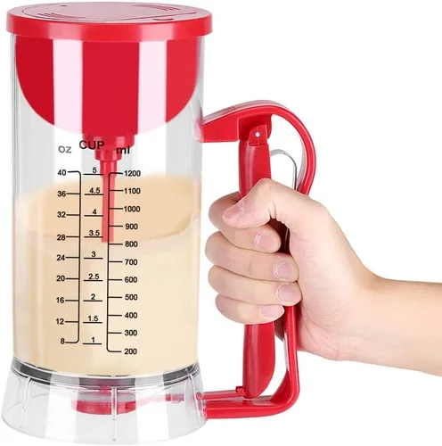 Vista 7 de Dispensador eléctrico de revolteo, dispensador de mezclador eléctrico inalámbrico con batería, máquina para hacer panqueques, cupcakes, waffle