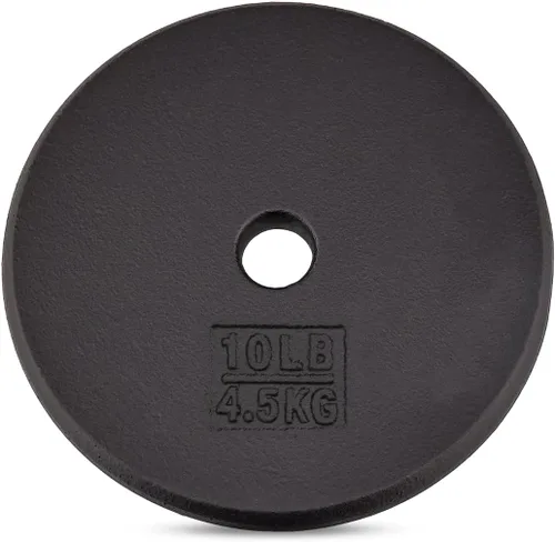 Vista 12 de Yes4All Standard Weight Plates, 1-Inch Cast Iron Barbell Weights, Wide Range 5–50 LB, Ideal for Strength Training & Workout Routine, Available in