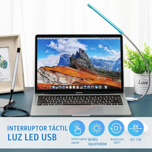 Vista 6 de Mudder 2 piezas de luz LED USB para teclado, laptop, lámpara de computadora