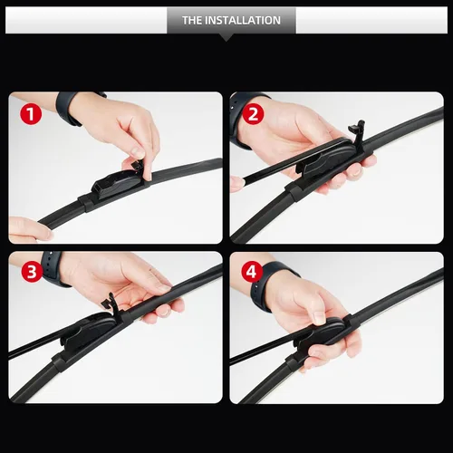 Vista 5 de Limpiaparabrisas delanteros y traseros, juego de 3 limpiaparabrisas de repuesto para Mazda CX-5 2013-2016, limpiaparabrisas para ventanas de auto