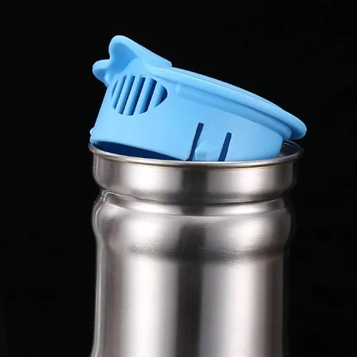 Vista 6 de Jarra de agua de acero inoxidable de 1 litro con tapa aislada, jarra de café térmica de acero inoxidable de doble pared al vacío, termo para café