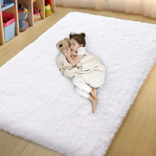 Vista 48 de qulint Alfombra negra para dormitorio, alfombra de área pequeña de 2 x 3 pies para habitación de niños, alfombra suave y mullida para sala de estar