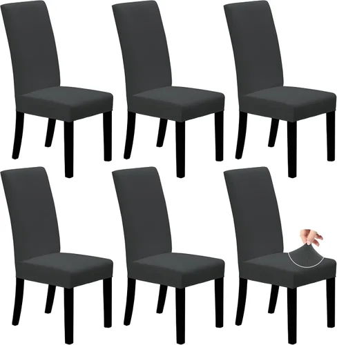 Vista 26 de Easy-Going - Juego de 2 fundas elásticas para sillas de comedor, fundas para sillas de comedor, fundas para sillas Parsons para comedor, ceremonia