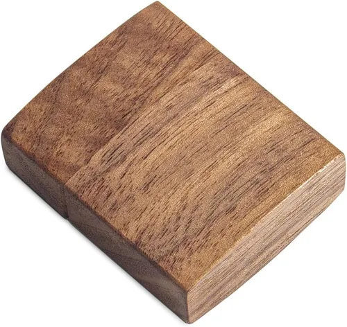Vista 5 de Caja de anillo curvada delgada para propuesta - Caja de anillo de compromiso de madera - Ideas de regalo de cumpleaños de aniversario de viaje