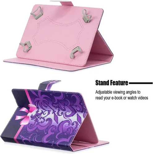 Vista 8 de NewShine - Funda universal para tablet de 7.9 a 8.5 pulgadas, funda de piel sintética para iPad mini 1/2/3/4, Galaxy Tab 3/4/Note 8.0, Amazon Kindle