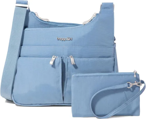 Vista 25 de Baggallini Crossbody Travel Bag 11x8.5 Lightweight Water-resistant Nylon Handbag Manzana