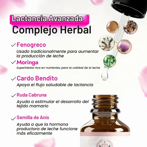 Vista 4 de Benevolent - Gotas líquidas de apoyo a la lactancia prémium para madres