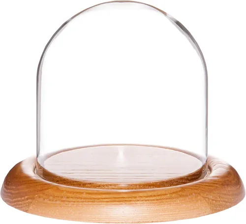 Vista 8 de Plymor Cúpula de cristal de 4 x 4 pulgadas (base de madera MDF negra)