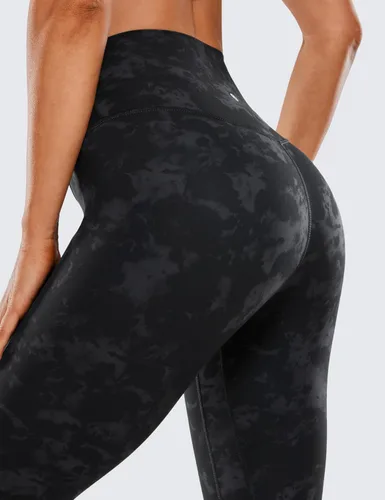 Vista 16 de CRZ YOGA Leggings de entrenamiento para mujer con sensación de desnudez cepillada de 25 pulgadas, pantalones de yoga de compresión de cintura alta