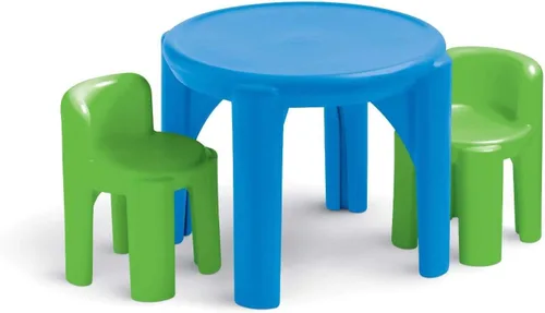 Vista 3 de Little Tikes Bright 'n Bold Mesa y sillas, verde/azul, 24 x 24 x 18