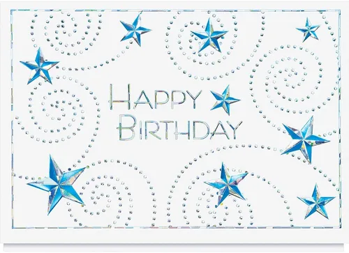 Vista 6 de The Gallery Collection, 25 tarjetas de cumpleaños personalizadas con sobres forrados con papel de aluminio (brillo de cumpleaños esmerilado)