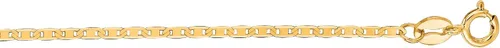 Vista 2 de Ritastephens Pulsera de oro amarillo de 10 quilates con cadena de eslabones de 7 pulgadas, Oro amarillo Níquel