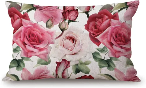 Vista 59 de Fundas de almohada de 12 x 20 pulgadas, decoración rústica de granja, sé feliz, fundas de almohada de algodón y lino, citas inspiracionales con Jcp20