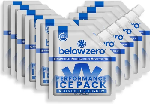 Vista 13 de Below Zero Reusable Ice Packs for Coolers – Long Lasting Cooler Ice Pack Blocks, Leak-Proof Freezer Packs for Camping, Lunch Boxes & Travel