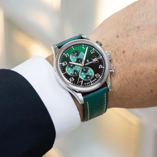 Vista 2 de Festina Analogue Model Cab.Crono Ace.Cor.ESF.Verd. Brand F203758, Green, Strip