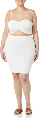 Vista 4 de The Drop Ailyn - Minivestido de suéter ajustado con tiras recortadas para mujer