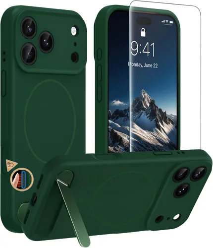 Vista 34 de Hualele - Funda magnética para Samsung Galaxy S24 Plus/S25 Plus con soporte de metal, [compatible con MagSafe]