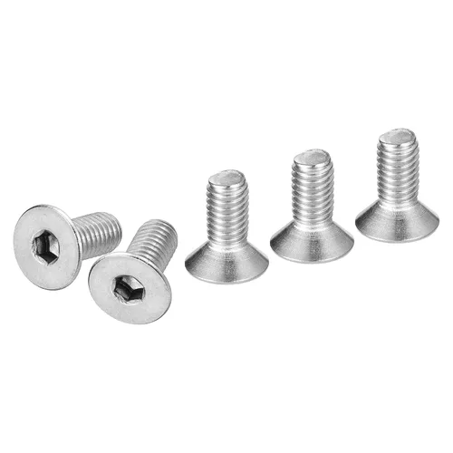 Vista 12 de DTGN Tornillos de cabeza plana con tuerca de vaso hexagonal M3-0.5 x 6 mm, paquete de 100, tornillos de cabeza plana con tuerca hexagonal de acero