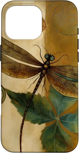 Vista 19 de Funda para iPhone 16 con diseño floral de libélula bohemia