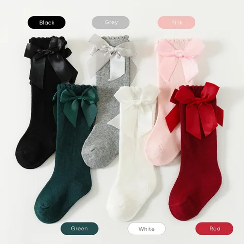 Vista 13 de DRESHOW BQUBO - Calcetines de punto para bebé, calcetines de algodón para niñas pequeñas