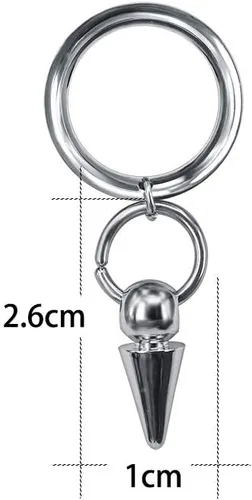 Vista 6 de ZS Vintage Moon Dangle Ear Tunnels Plug Stainless Steel Screw Ear Gauge Feather Chain Ear Expander Flesh Tunnels Piercing