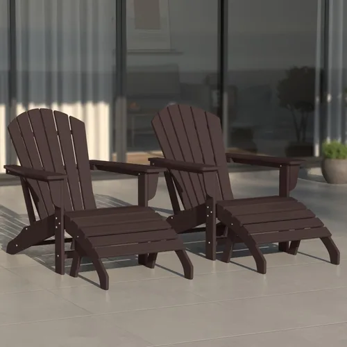Vista 12 de WestinTrends Dylan - Silla Adirondack para exteriores con otomana, juego de 2 piezas, color negro
