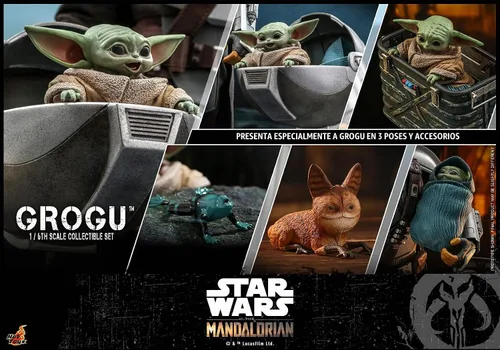 Vista 12 de TV Masterpiece Mandalorian Grogoo y juego de accesorios 1/6 escala figura