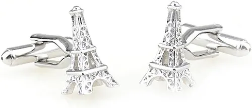Vista 3 de MRCUFF Par de gemelos franceses de Francia Torre Eiffel Caja de regalo y paño de pulido