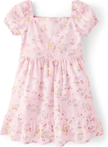 Vista 15 de Gymboree Vestidos escalonados de manga corta para niñas y niñas pequeñas Azul Flores