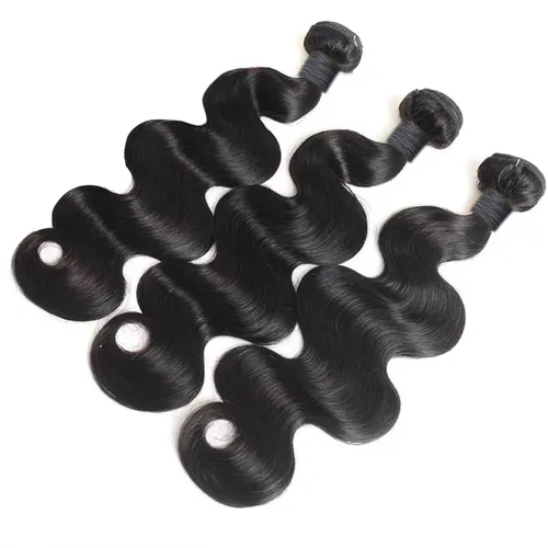 Vista 2 de Manojos de cabello humano ondulado 12A, 12, 12, 12 pulgadas, paquetes de cabello humano 100% sin procesar, 3 paquetes de extensiones de cabello
