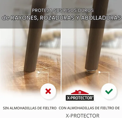 Vista 3 de Almohadillas de fieltro atornillables X-Protector 24 piezas de 0.95