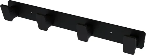 Vista 6 de Perchero de pared para abrigos y sombreros, ganchos de pared resistentes, gancho de metal para abrigos, toallas, sombreros, toallas, llaves y Negro