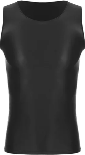 Vista 6 de Camiseta sin mangas brillante para hombre, para entrenamiento, gimnasio, culturismo, fitness, sin mangas