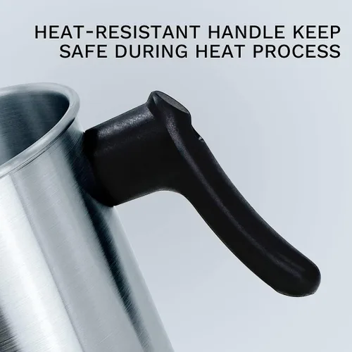 Vista 6 de AGLARY Olla para hacer velas, jarra de fundición de cera de vela de aluminio de doble caldera, capacidad para 4 libras de cera, con mango resistente