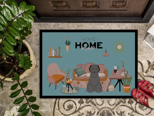 Vista 3 de Caroline's Treasures CK7926MAT - Felpudo negro Briard Sweet Home de 18 x 27 pulgadas, para interiores y exteriores, para entrada, antideslizante