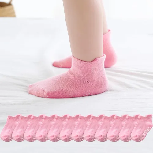 Vista 17 de Calcetines tobilleros antideslizantes para bebé, paquete de 12 para niños y niñas, calcetines de algodón para bebés Animal1