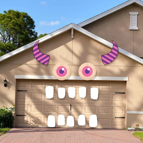 Vista 7 de Kit de decoración de Halloween para maletero o golosinas para auto, kit de decoración 3D para SUV, decoración de monstruo para maletero o auto
